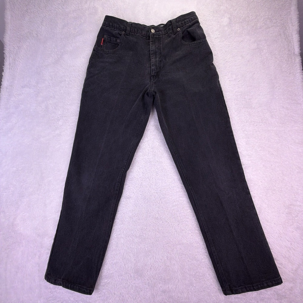 VTG Bugle Boy Jeans Mens 33x29 (tag: 34x30) Baggy Wide Skater Hip Grunge - Black